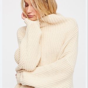 Free People Swim Too Deep Pullover Turtleneck Sweater